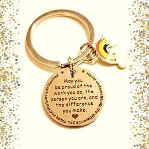 🌈 Be Proud/Thank You Rainbow Keychain 🌈